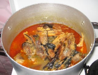 Cooking Nigerian groundnut soup step by step pics 04