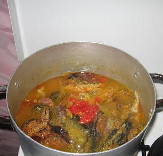 Cooking Nigerian groundnut soup step by step pics 05