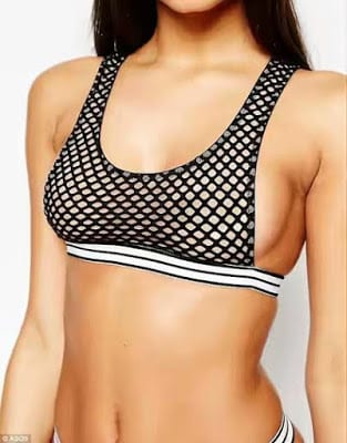 Fashionable bras by retail company ASOS
