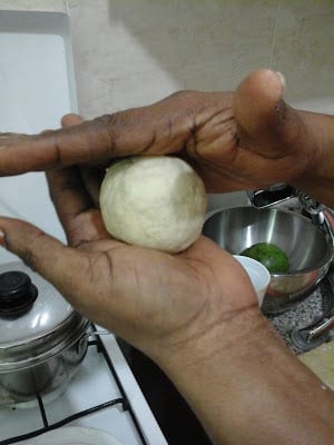 How to make nigerian egg roll; roll with the palms before frying 