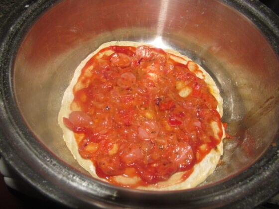 Tomato ketchup and pizza sauce spread
