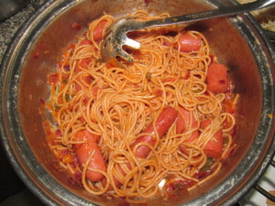 Quick spaghetti recipe with sausages