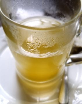 A glass of chilled energy drink 