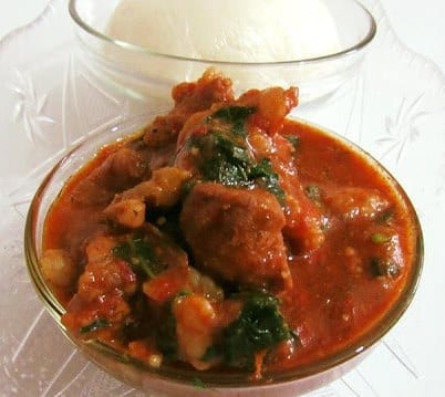 Ogbono soup cooked without palm oil