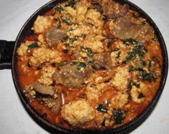 EGUSI SOUP COOKED WITH TOMATO STEW