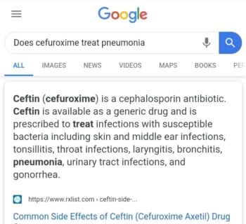 How I checked my pneumonia drug prescription on Google